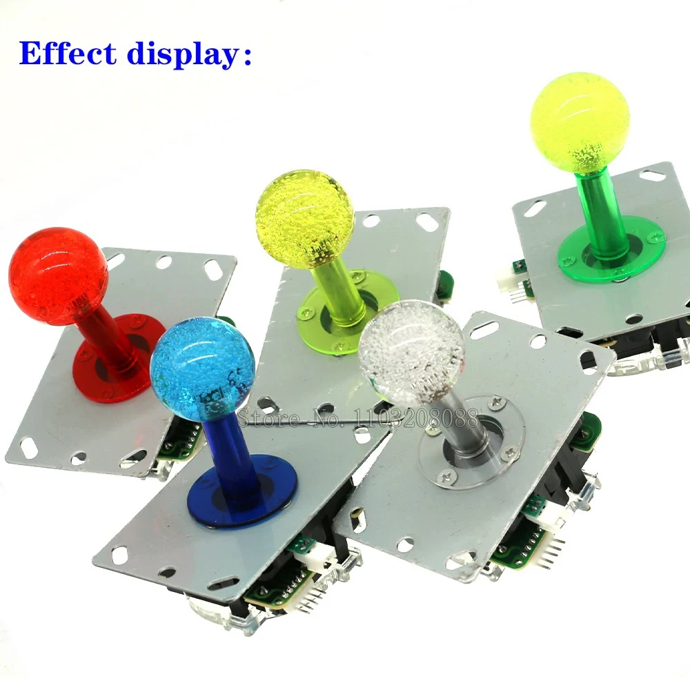 35mm/40mm Joystick TopBall Clear Crystal Bubble Balltop For SANWA /ZIPPY Illuminated Light Stick Knob Arcade Game Machine Parts