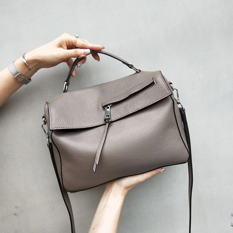 Genuine Grade Leather Women's Handbag Luxury Designer Brand Ladeis Shoulder Crossbody Bags Soft Cowhide Fashion Female Bag New