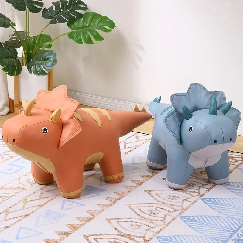 

Dinosaur Stool For Children Creative Designer Animal Chair Cartoon Look Change Shoe Home Low Stool