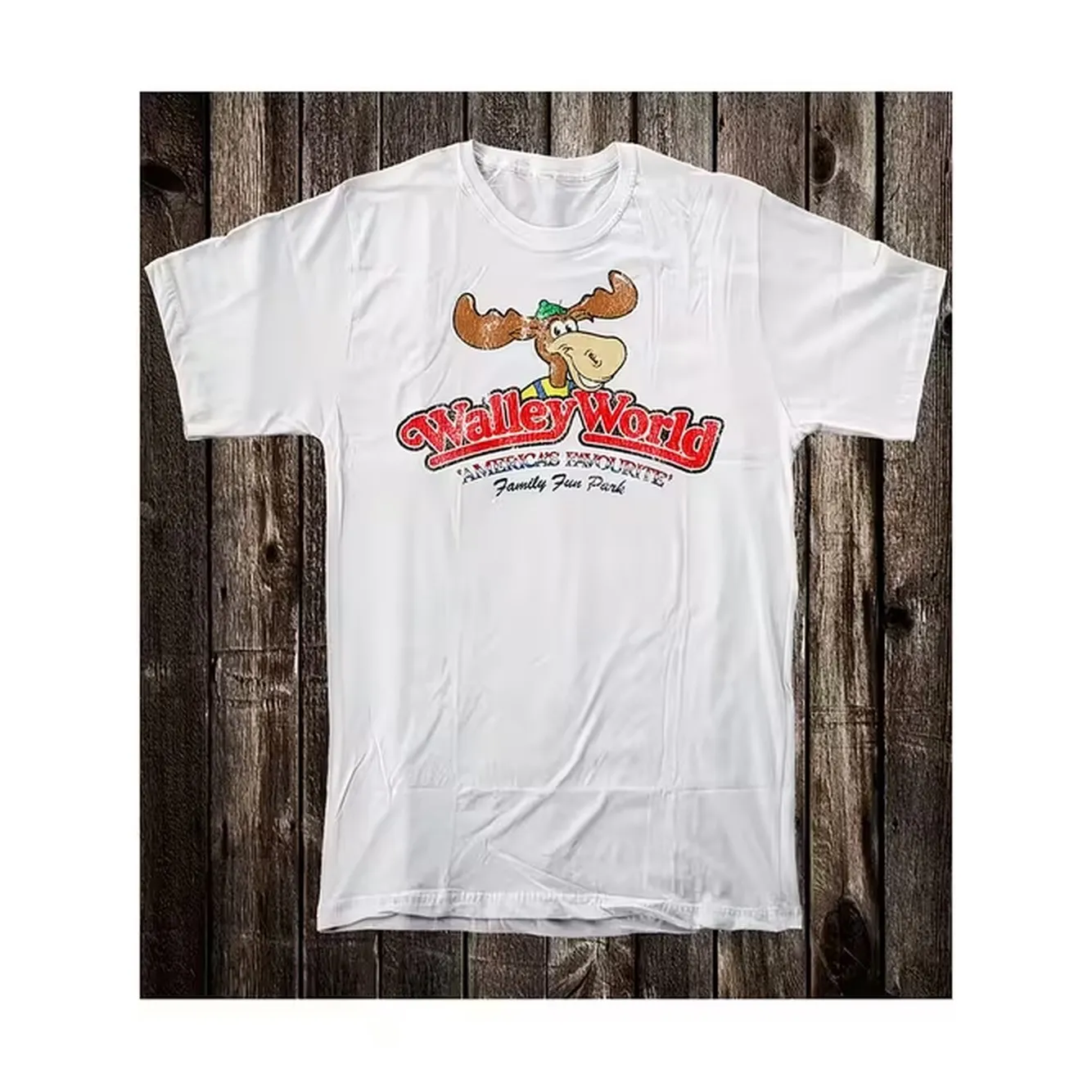 Cartoon Camel T Shirt Retro Style Soft Cotton T Shirt Featuring A Fun Moose Wearing Hat Theme Of An Amusement Park With The Words Amusement Park Playground Suitable For Family Summer Activities And Casual Wear