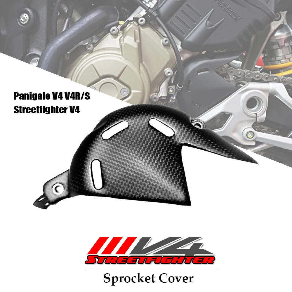 

for Ducati Superleggera V4 2020 2021 Motorcycle Carbon Fiber Sprocket Engine Chain Fairing Cover Cowling Panel Guard Protector