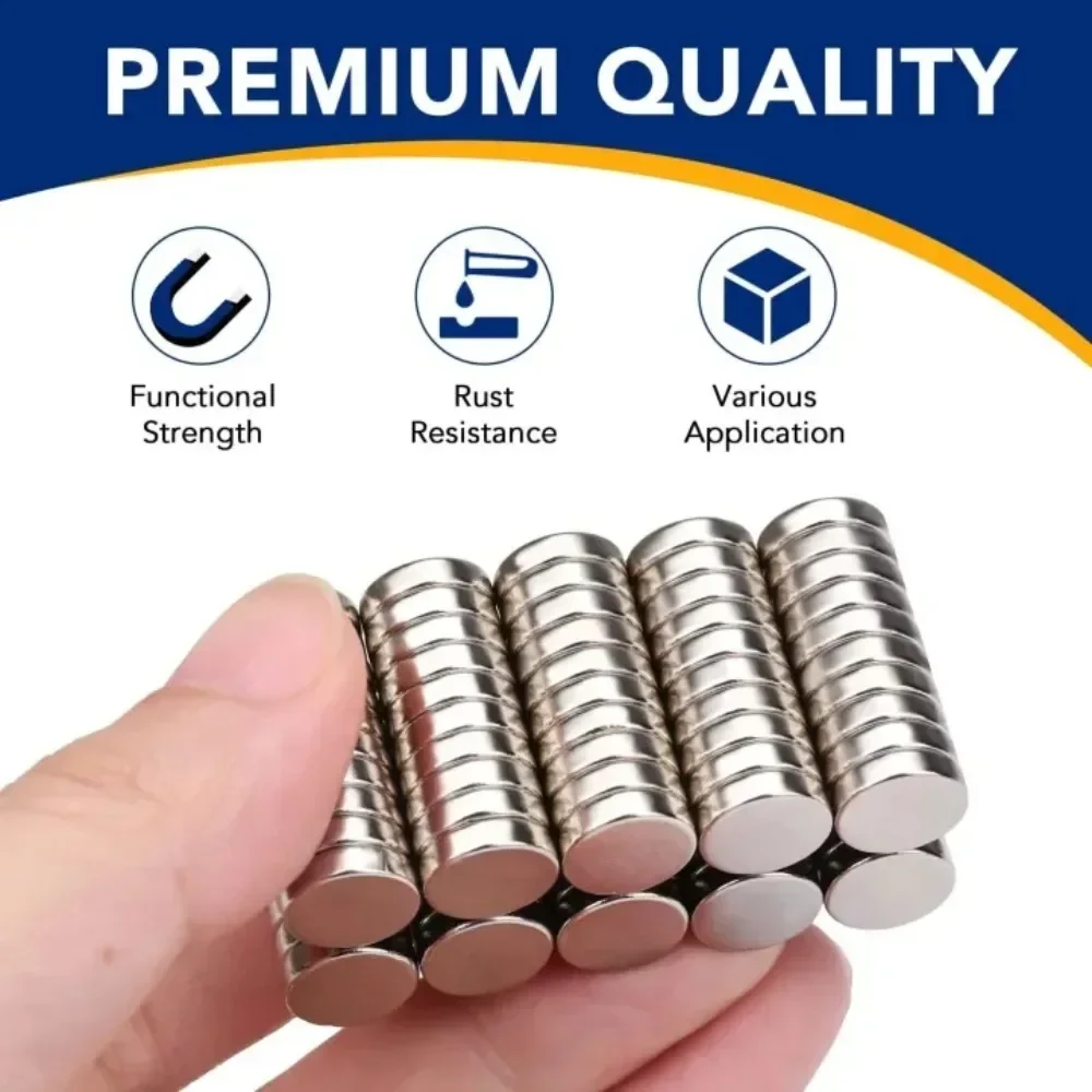 20pc Neodymium Disc Magnets Super Strong Round Permanent Ndfeb for Fridge Miniature Models DIY Building Scientific Craft Office