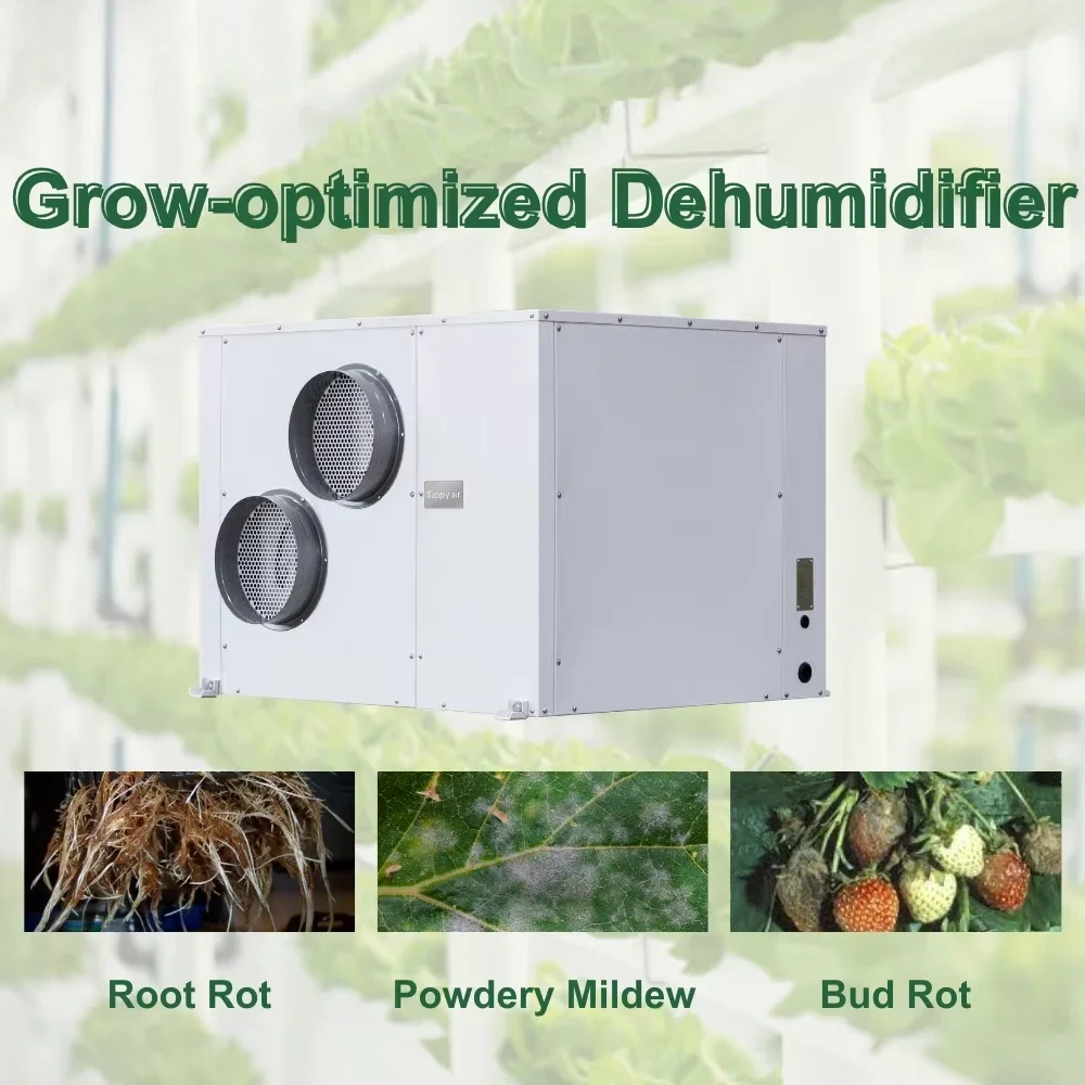 Industrial Greenhouse Dehumidifier, Intelligent Automatic Humidity Control Agricultural Dehumidifier for Farm Planting Grow