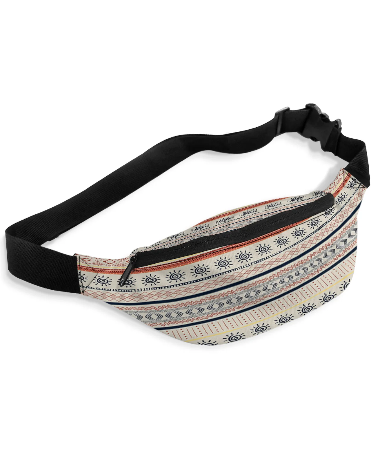 Indian Lines Hand-Painted Waist Packs for Women Waterproof Outdoor Sports Waist Bag Unisex Crossbody Shoulder Bag