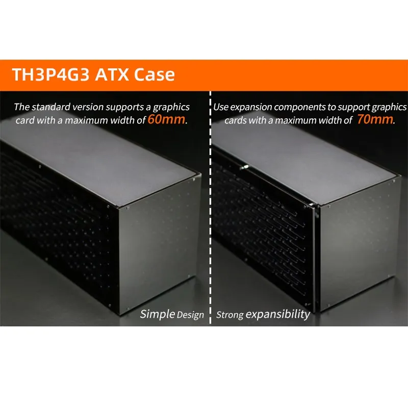 Imagem -04 - Estojo para Th3p4g3 Thunderbolt-compatível com Gpu Doca Quadro de Metal Mais Acrílico Placa Lateral Compatível para Atx Sfx Flex 1u Fonte de Alimentação