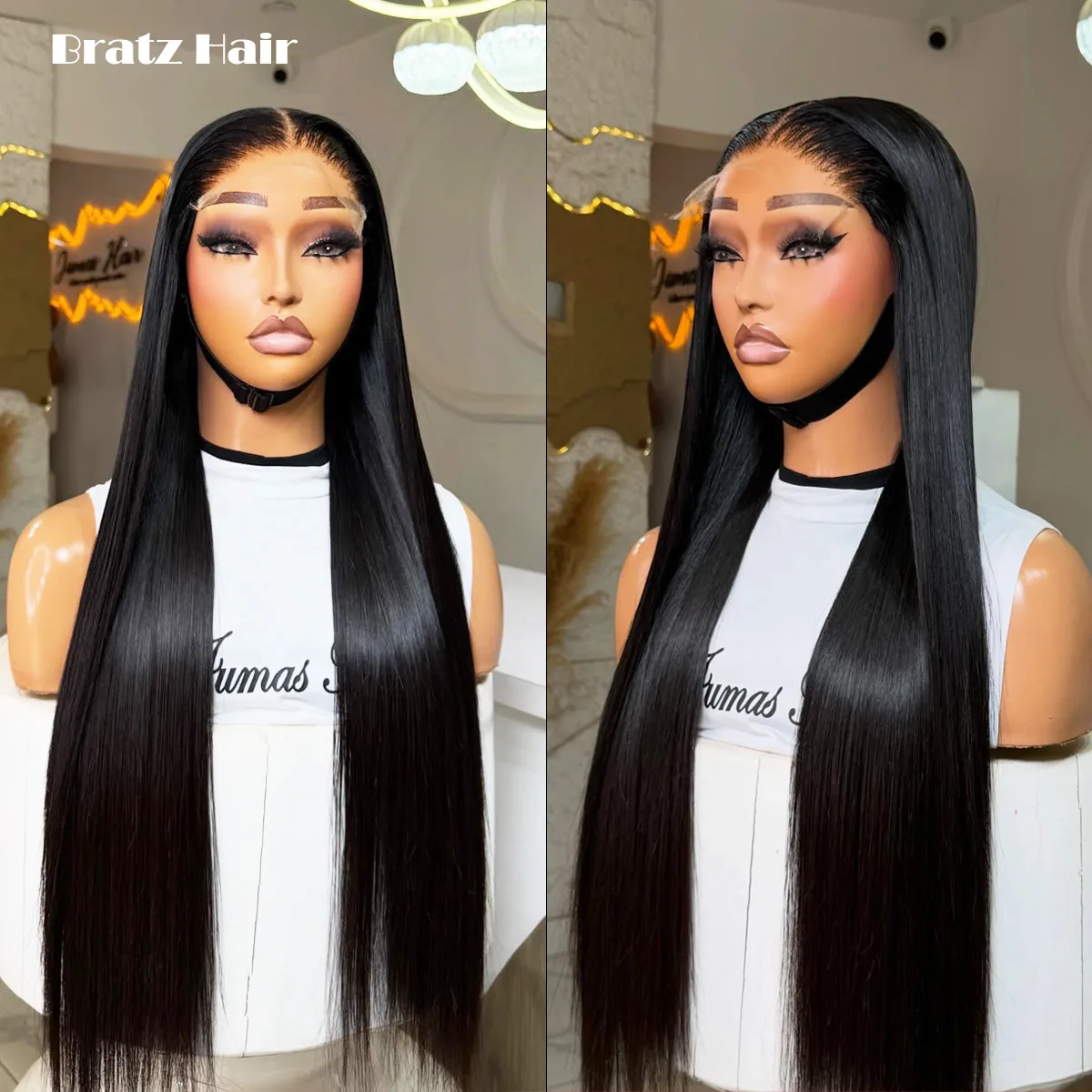 

4x4 Natural Black Closure Wig 13x4 13x6 360 HD Transparent Lace Human Hair Straight Wig Glueless Wig for Woman Ready to Wear Wig