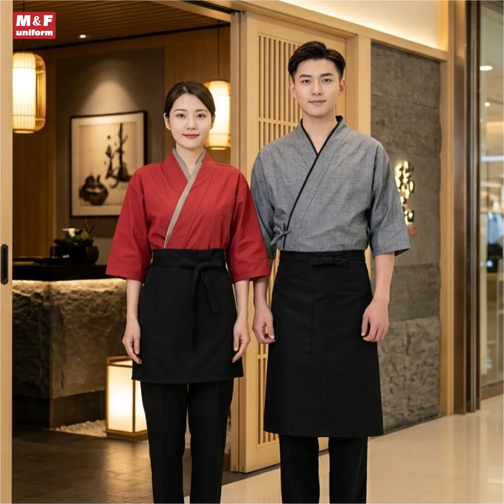 uniformes-d'hotel-de-style-japonais-haut-traditionnel-rouge-et-gris-pour-hommes-et-femmes-tenue-de-serveur-pour-le-personnel-des-restaurants-japonais-logo