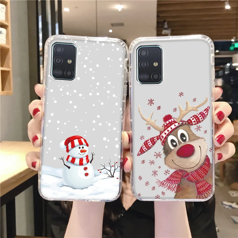 Christmas Case For Samsung Galaxy A55 A54 A53 A52 A52S 5G A13 A14 A33 A34 A35 A12 A31 5G S24 Ultra S23 S22 S21 Plus S20 FE Cover