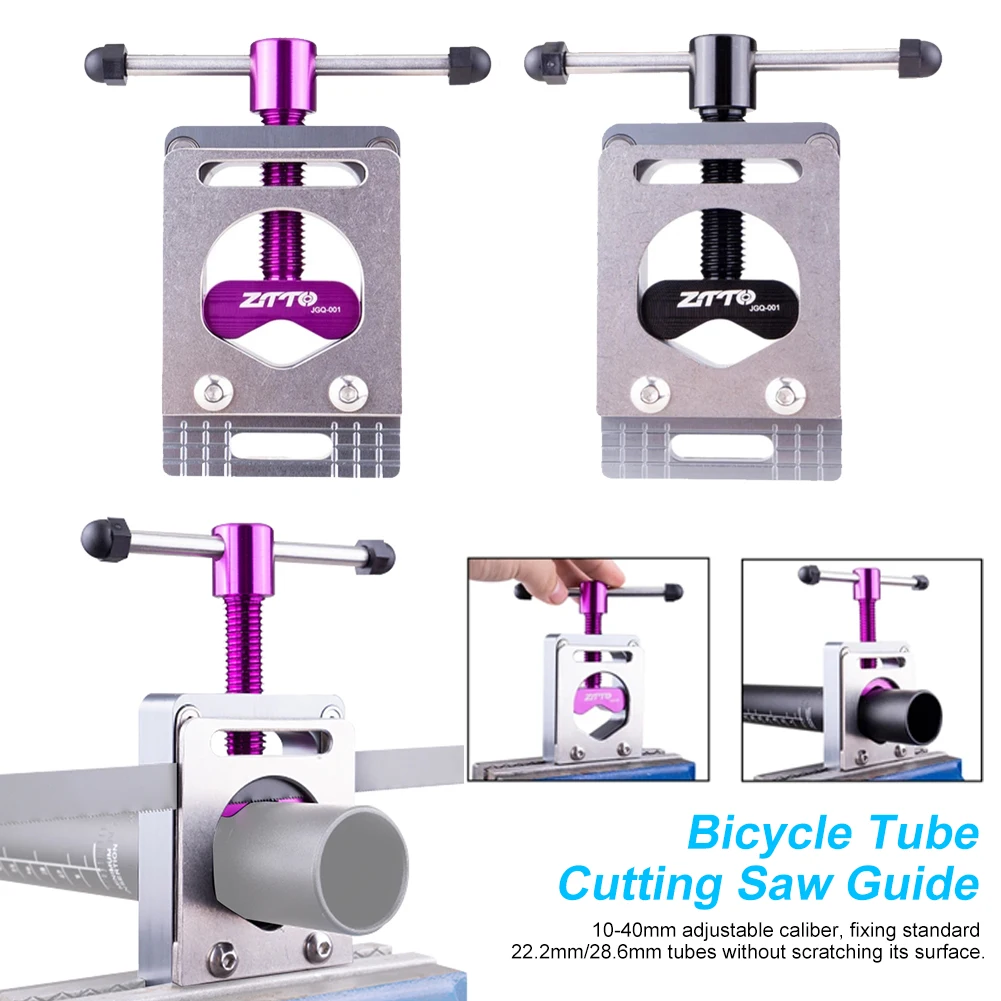 Fiets Koolstofvezel Buis Snijden Zaag Gids Tool Fiets Vork Stuurbuis Zadelpen Voor 22.2mm 28.6mm Stuur cutter Mount