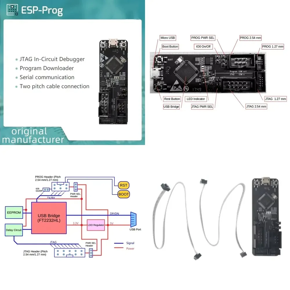 ESP-Prog JTAG In-Circuit Debugger Program Downloader Serial Communication