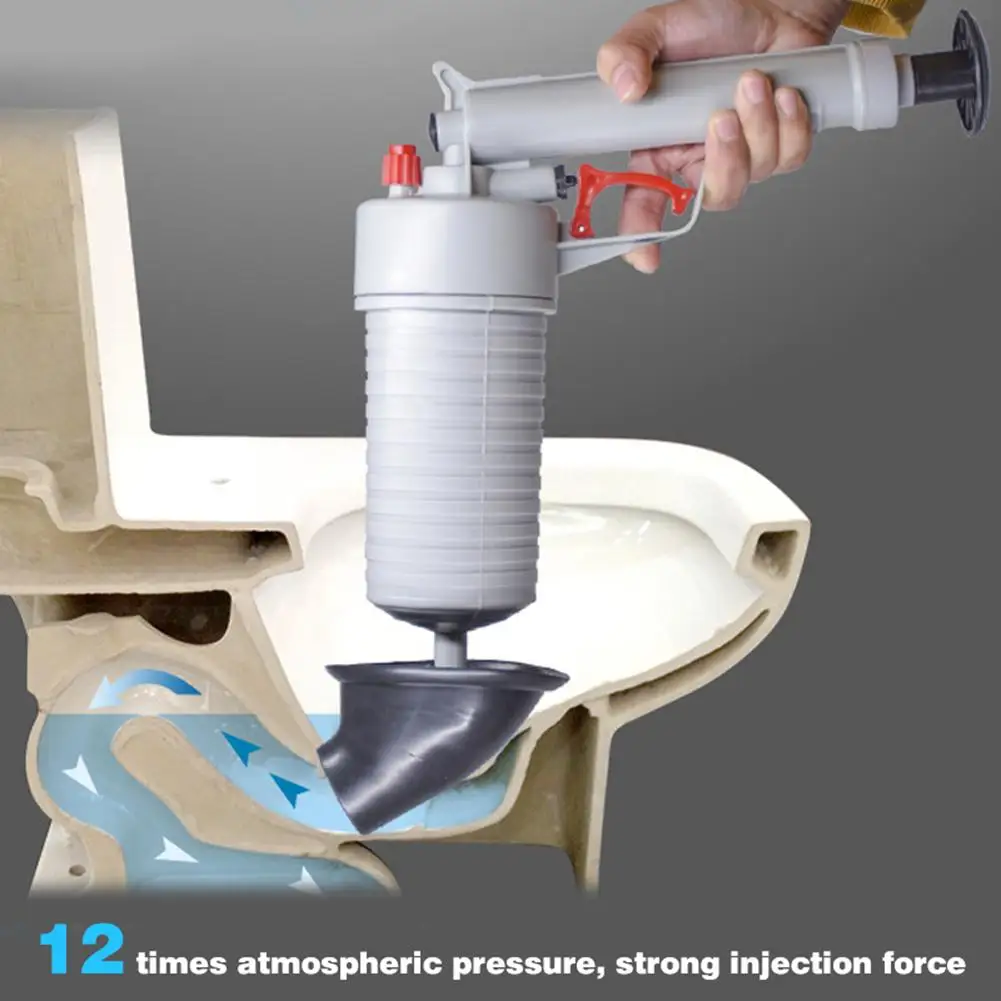 

Efficient High Pressure Air Drain Blaster with Rubber Gag for Clearing Clogged Pipes and Drains in Household and Garage