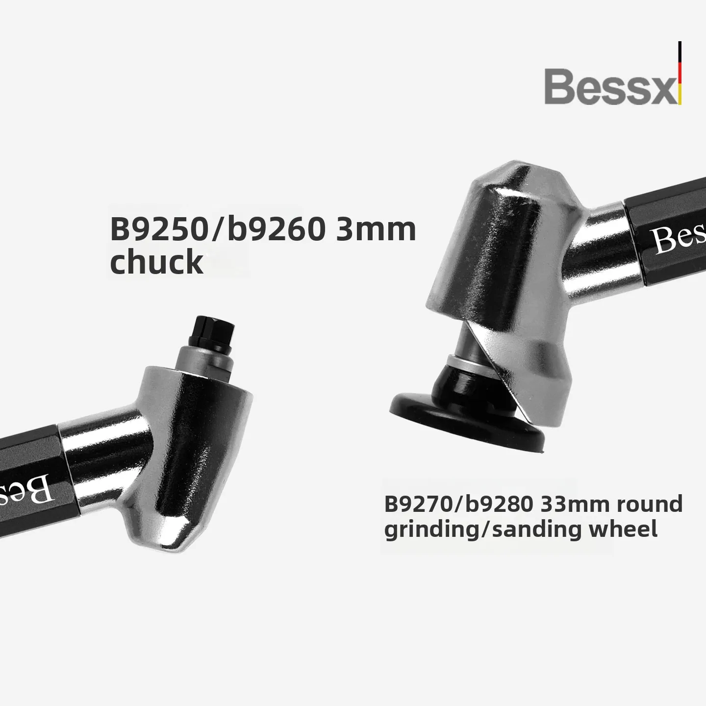 Bessx German Beixi Elbow Pneumatic Air Grinder Handheld 1-Inch 90-Degree Right-Angle Trimming Mold Polishing and Grinding Machine