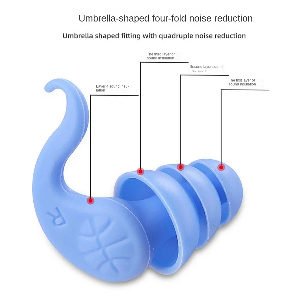 Sound Insulation Silicone Ear Plugs Enjoy Sleep Prevent Water Ingress Protective Earplugs Dust-proof Noise Reduction