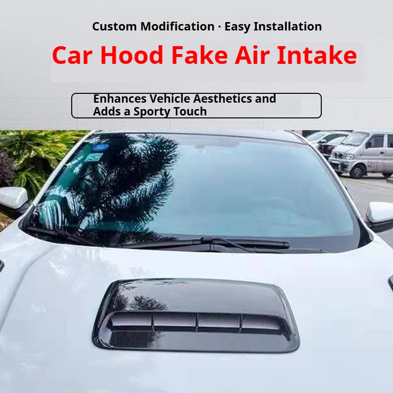 Car Engine Hood Fake Air Vent Sticker Universal 3D Bonnet Air Intake Vent Cover Auto Exterior Modification Styling Accessories