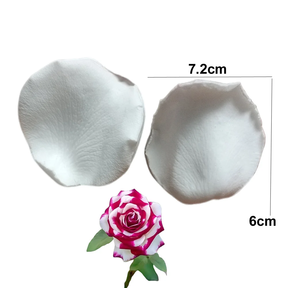 2pcs Large Rose Silicone Molds 3D Fondant Flower Cooking Wedding Decoration Baking Sugar Craft Moulds Clay Petal DIY Cake M2980