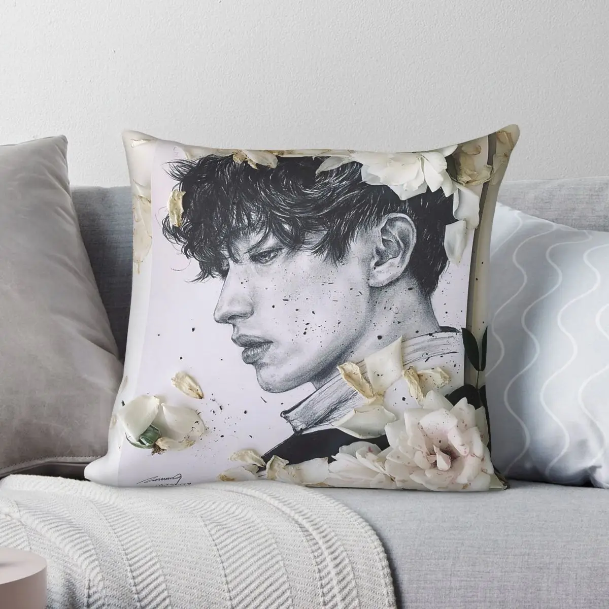 Dk Lee Seokmin King Pillowcase Polyester Linen Velvet Creative Zip Decorative Throw Pillow Sofa Seater Cushion Wholesale 45x45