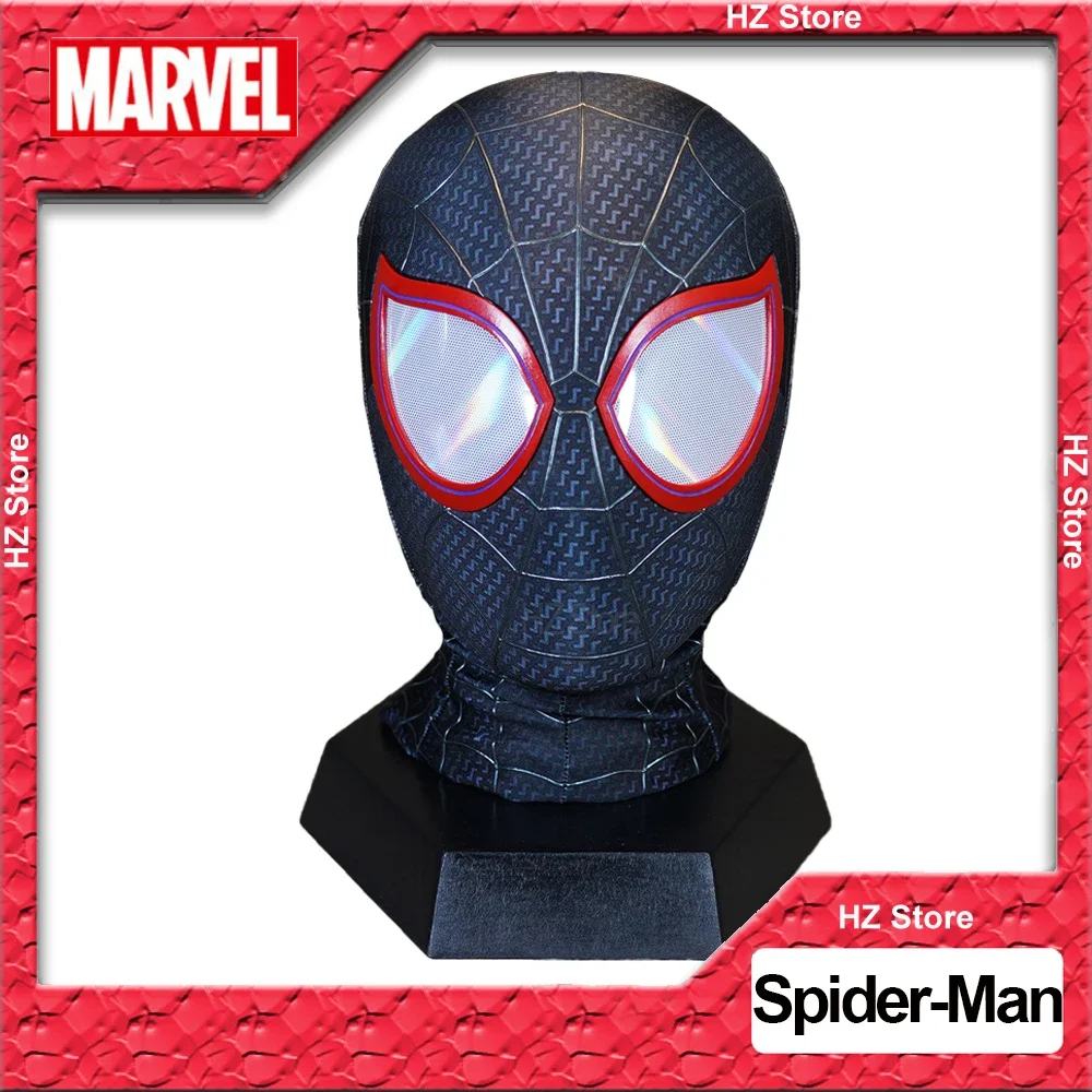 Marvel Miles Morales Spiderman Mask with Faceshell & Lenses 1:1 3D Handmade Cosplay Mask Spider-Man: Into The Spider-Verse Gift