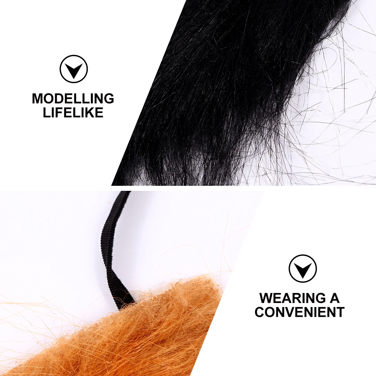 

2pcs Fake Beards Halloween Costume Beard Realistic Vivid Mustache Party Supplies Funny False Beard Halloween Accessories Costume