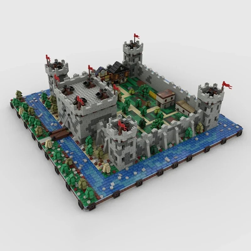 Modelo de fortaleza Moc, bloques de construcción, Castillo en microescala, tecnología Diorama, bloques modulares, regalos, juguetes de Navidad, conjuntos DIY de montaje