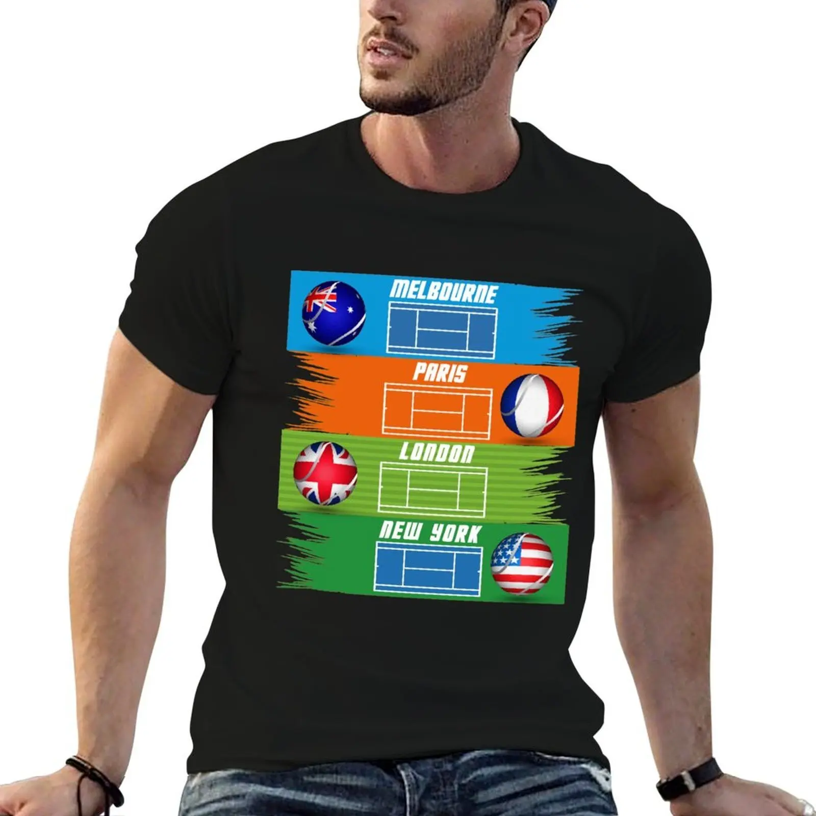 

Tennis Grand Slam all around the world T-Shirt t shirts for man cotton t shirts for man cotton soft T-Shirt