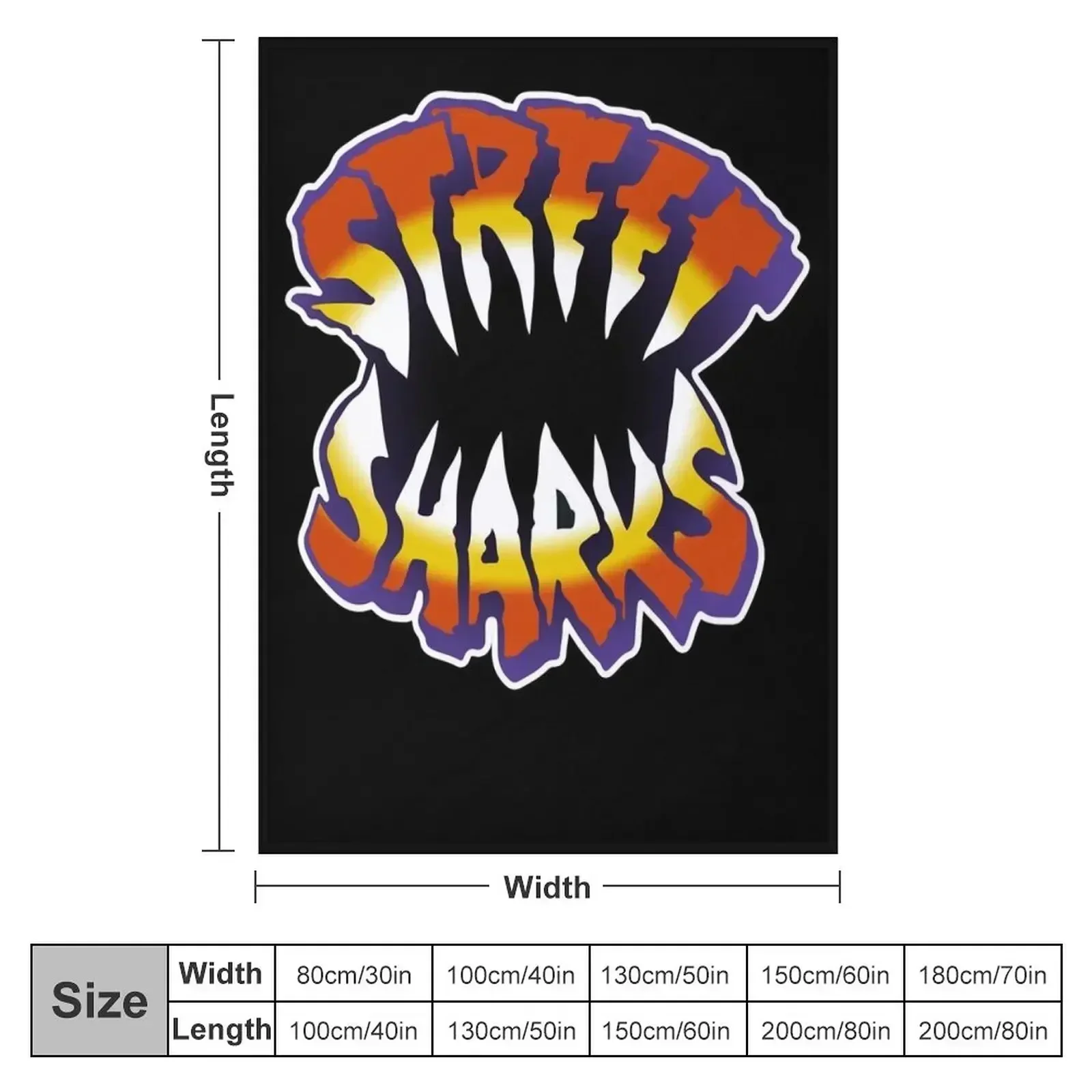 Street Sharks Logo Vintage Throw Blanket couch cozy soft plush fuzzy picnic outdoor blanket