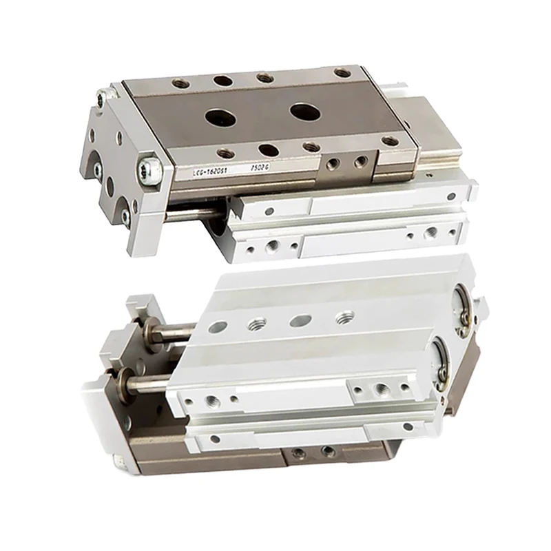 LCG High Precision Linear Sliding Table Double-sided Trunking Pneumatic Cylinder LCG6/8/12/16/20/25-Stroke10 20 40 50 100 150mm