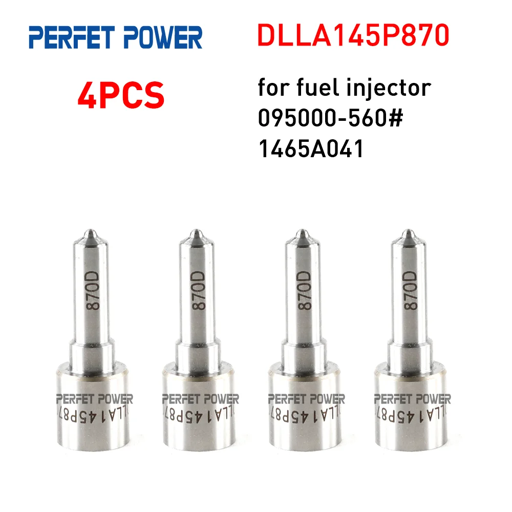 4 piezas DLLA145P870 Boquilla de inyección de combustible para 095000-5600 1465A041 Inyector de combustible Common Rail Fabricado en China Nuevo 093400-8700