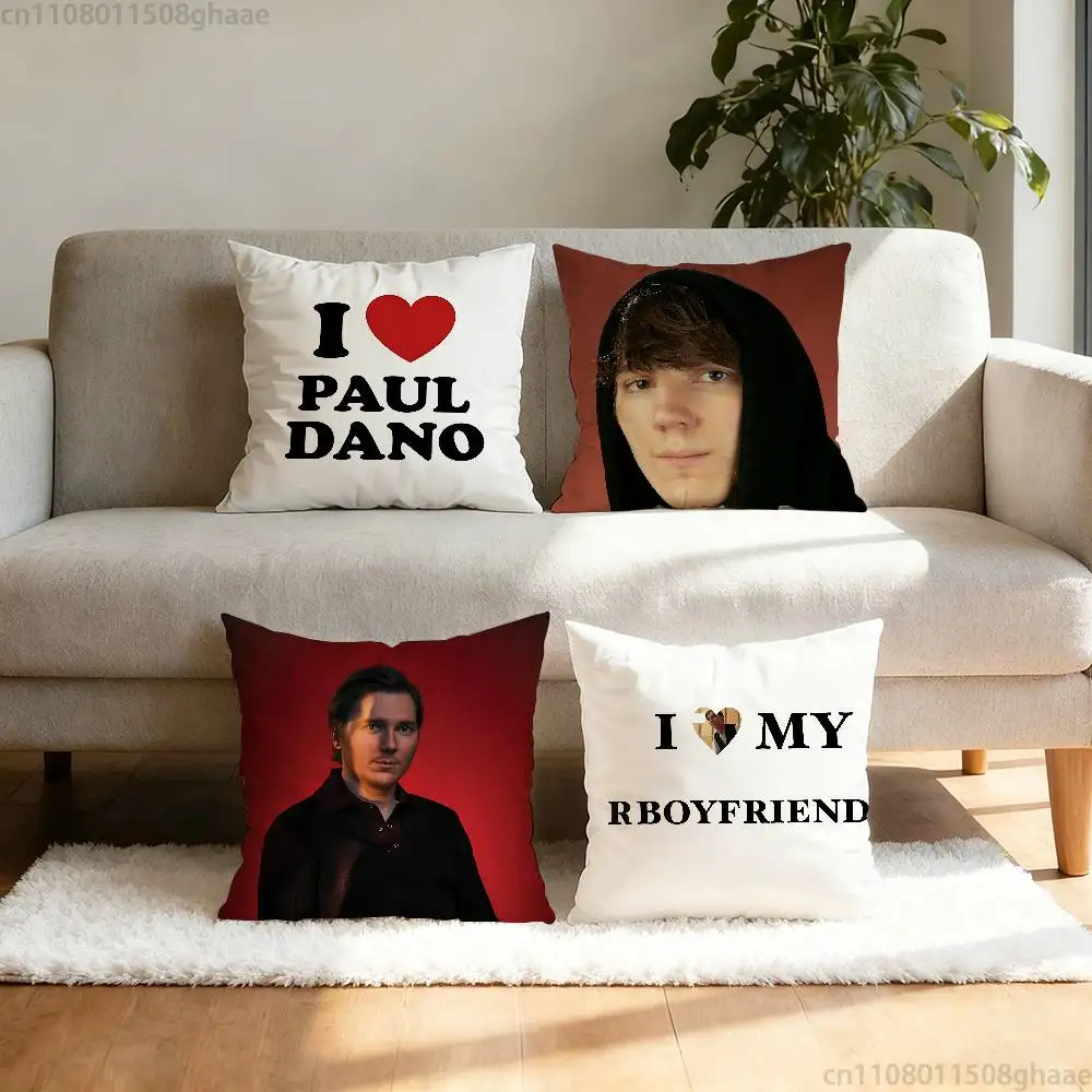 l I Love Paul Dano Pillow Case Sofa Living Room Bedroom Headboard Backrest Cushion Square Cushion Nap Time