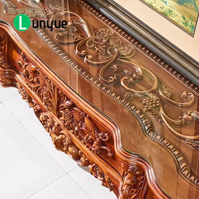 Antique American Style Engraved TV Stand Cabinet Living Room Furniture Storage Console Table Vintage Home Decor Entertainment