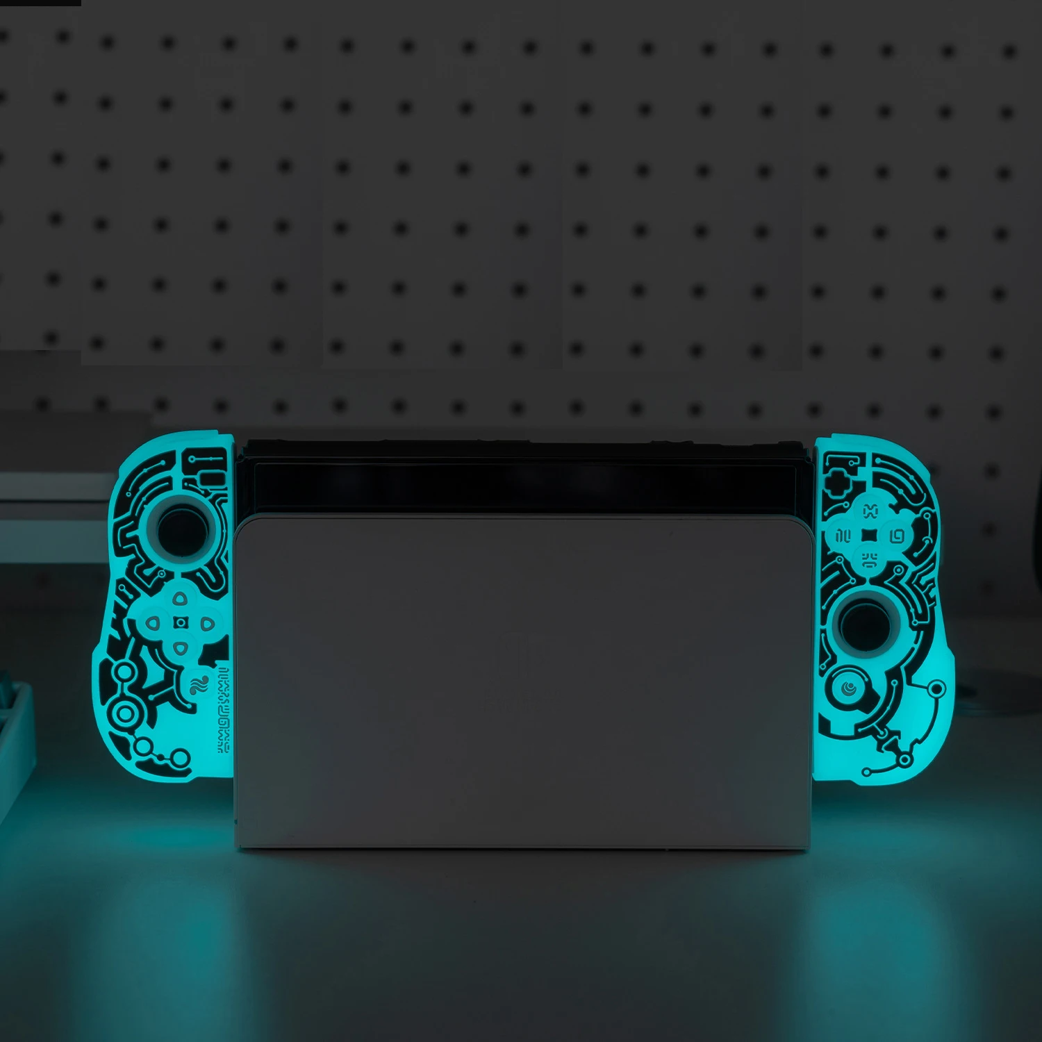 Hard Case TV Dock Charger คริสตัลเชลล์สําหรับ Nintendo SWITCH NS Oled Joy-CON TPU Soft Hand Grip Thumb Stick ฝาครอบหมวก