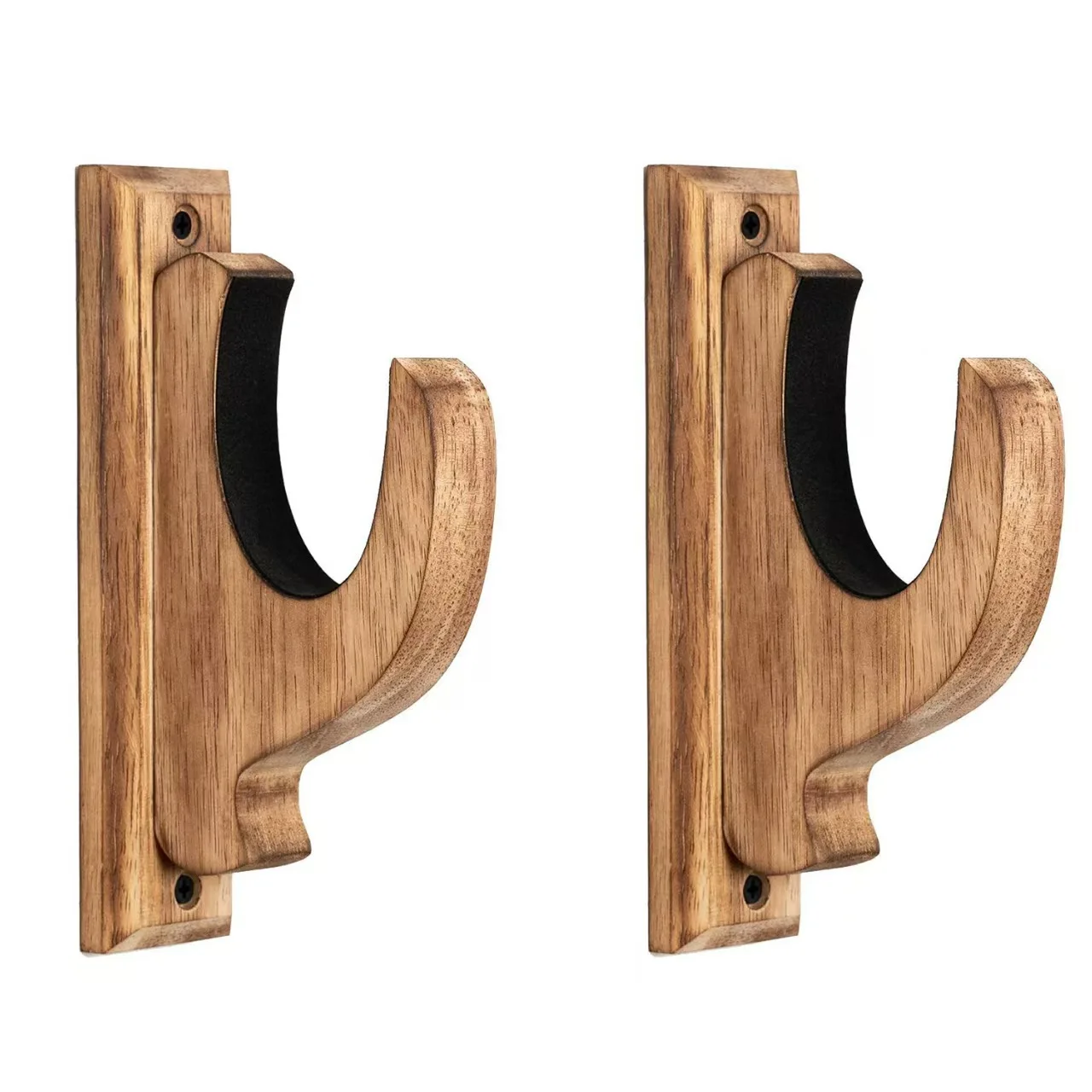 2pcs Wooden Wall-Mounted Gun Rack Home Wall Rifle Sword Bow Fixed Display Rack Solid Wood Gun Wall Rack Gun Storage Bracket