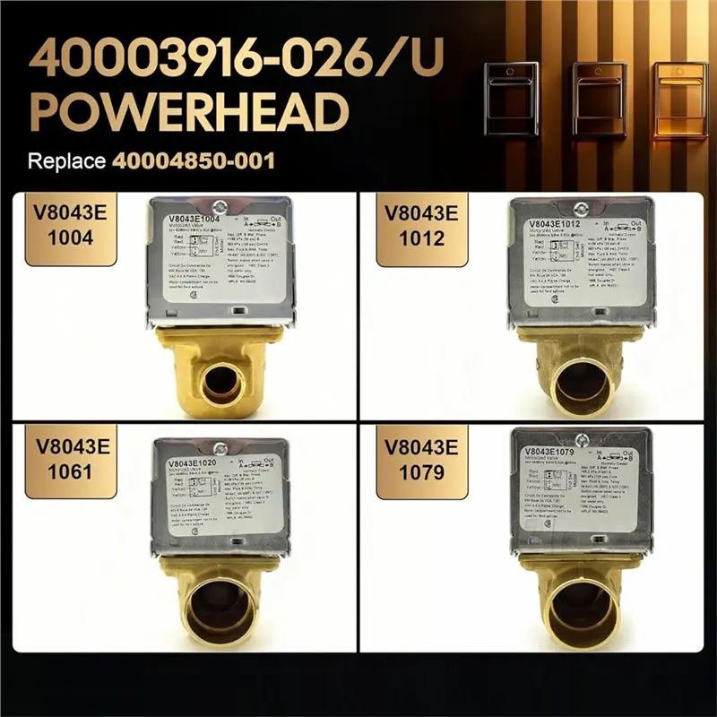 AT51 Normally Closed Powerhead With End Switch For Motorized Honeywell Zone Valves V8043E1012 Part Numbers 40004850-001