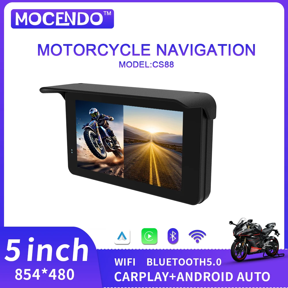 

Navigation Motorcycle Waterproof Carplay Display Screen Portable Motorcycle Wireless Android Auto Monitor