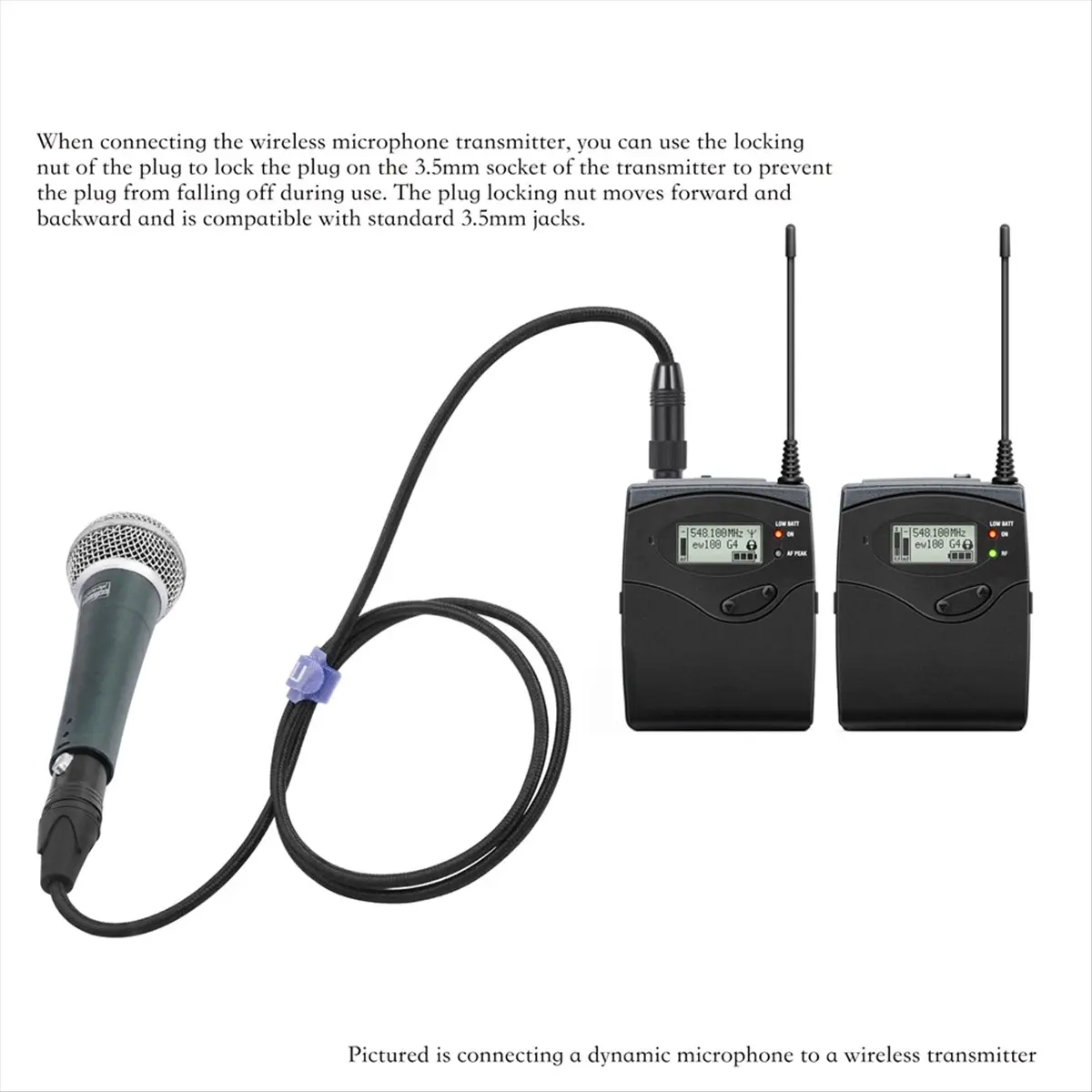 *A95Z XLR to 3.5mm Audio Cable Microphone Balanced Analog Audio Cord with Lock for Computer Phone Speaker Amplifier 300cm