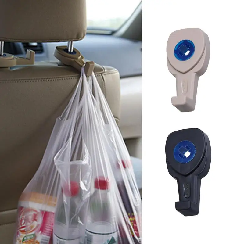 

Car Headrest Hooks 2pcs ABS Car Vehicle Back Seat Headrest Hook Auto Back Seat Organizer Hanger Car Interior Accessories