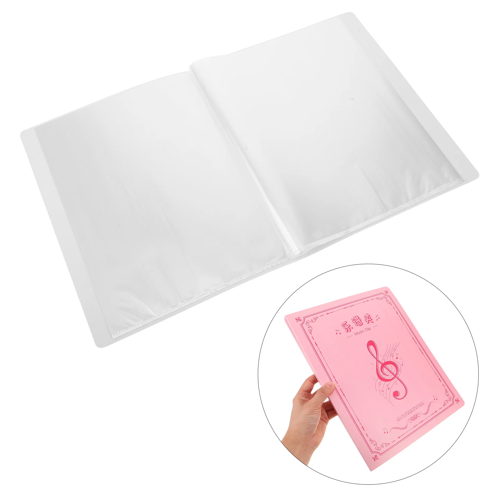 

Папка для хранения нот на 50 страниц, съемная, для фортепиано, с двусторонними карманами, держатель для нотных листов с зажимом для удобного использования