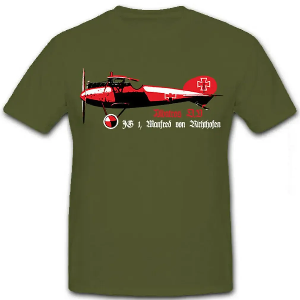 Albatros DV JG 1 Manfred Von Richthofen The Red Baron T-Shirt. Premium Cotton Short Sleeve O-Neck Mens T Shirt New S-3XL