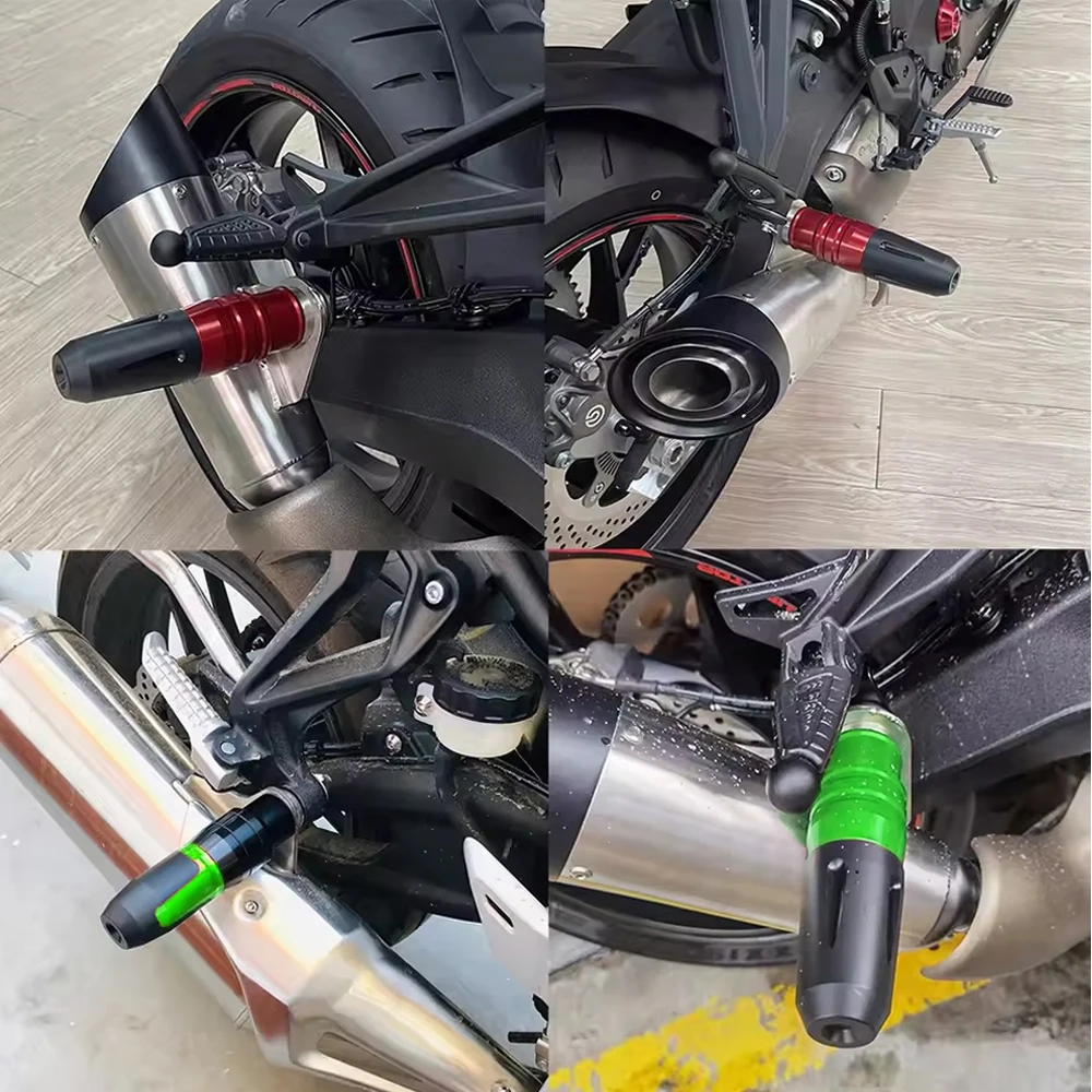 

Для KAWASAKI Z650 Z750 Z900 Z1000 Z800 Z300 Z250 Z125 Мото ползунки выхлопной рамы Crash Pads Falling Protector Z 650 700 800 900