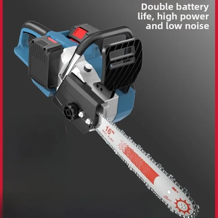

Rechargeable electric chain saw high-power electric saw household small handheld firewood felling tree saw 14-16-18 inches