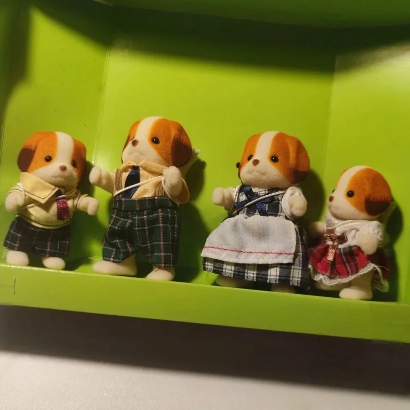 뜨거운 판매 정품 Sylvanian Familie 쉬폰 개 가족 역 보물 Decora Kawaii 인형 액션 Figrues 어린이 생일 선물