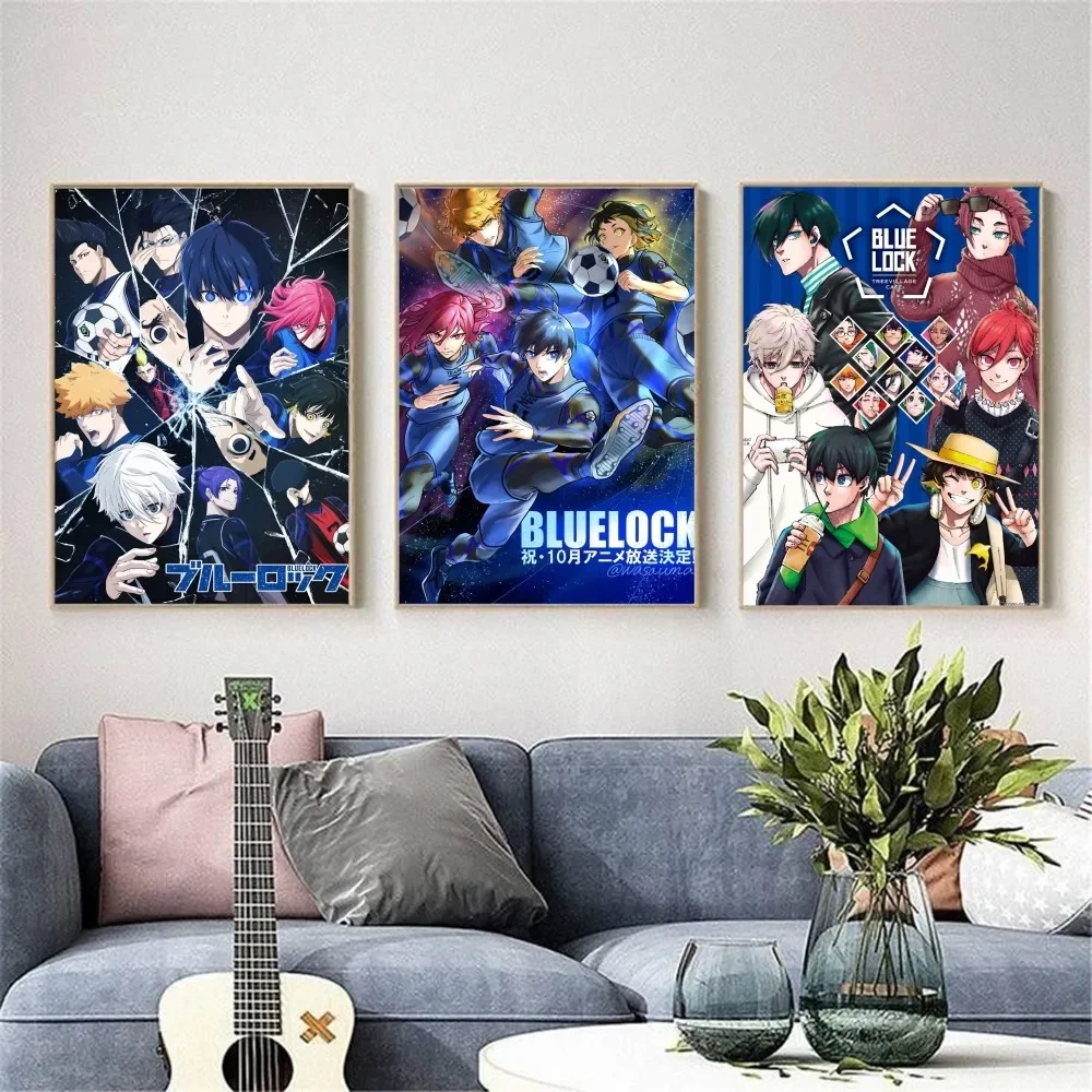 Anime Blue Lock Poster HD art sticky wall waterproof home living room bedroom bar aesthetic decoration