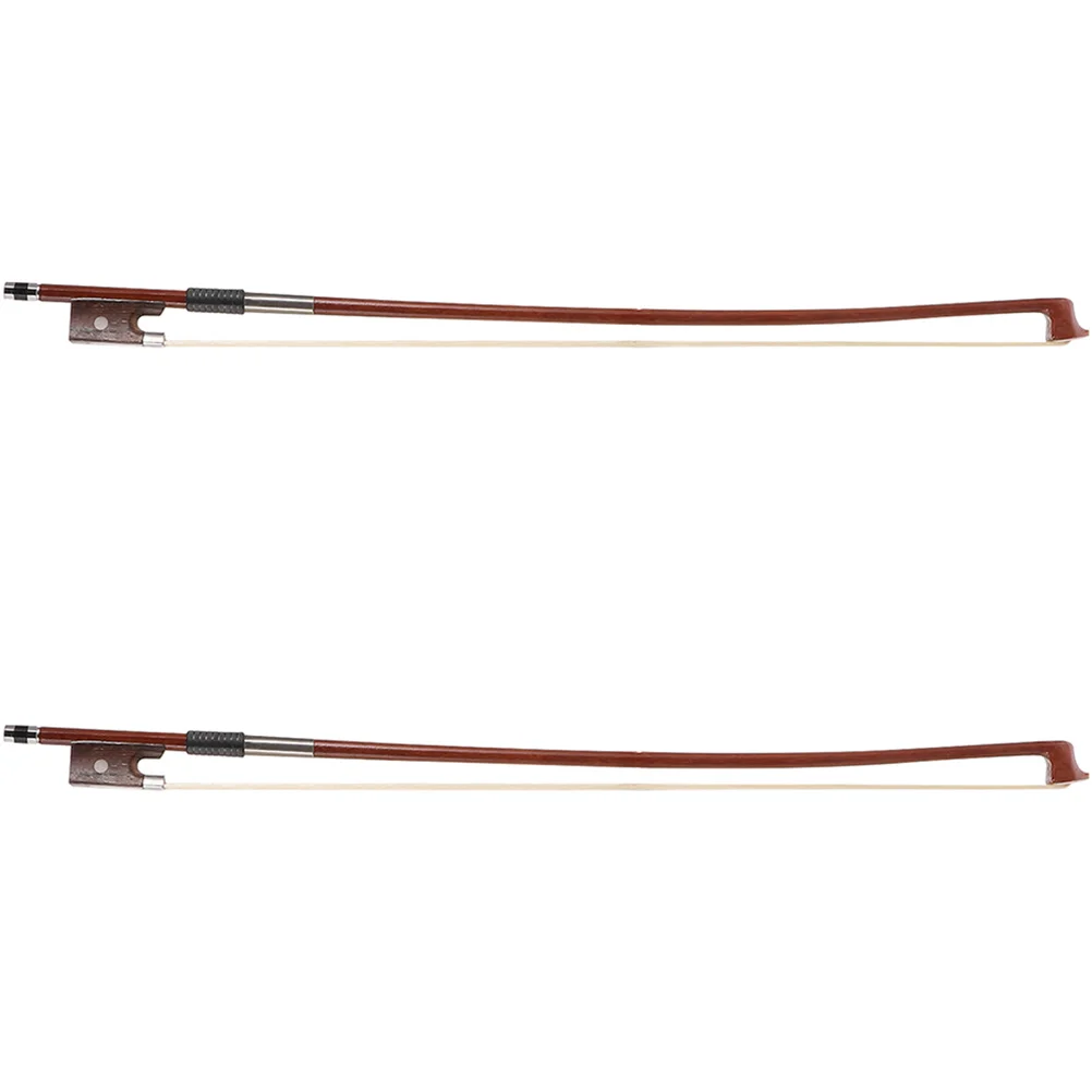 

2pcs Violin Bow 1/8 Size Beginner Practice Bow Replacement Accessory Musical Instrument Part Wood Made