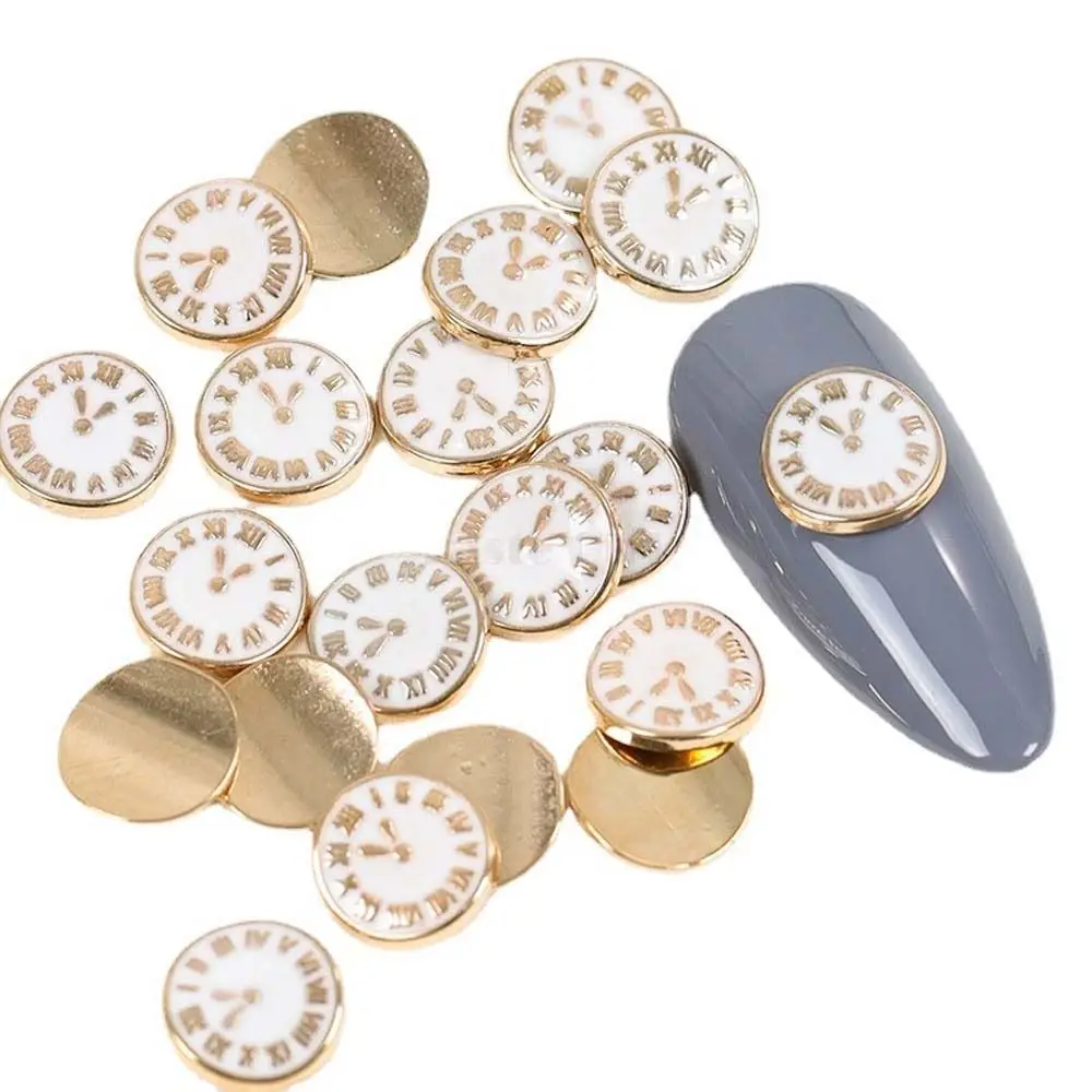 Accessoires de manucure à la mode, horloge étoiles en alliage, décorations d'ongles, biscuits d'ongles, bijoux d'art d'ongle 3D, perceuses d'art d'ongle