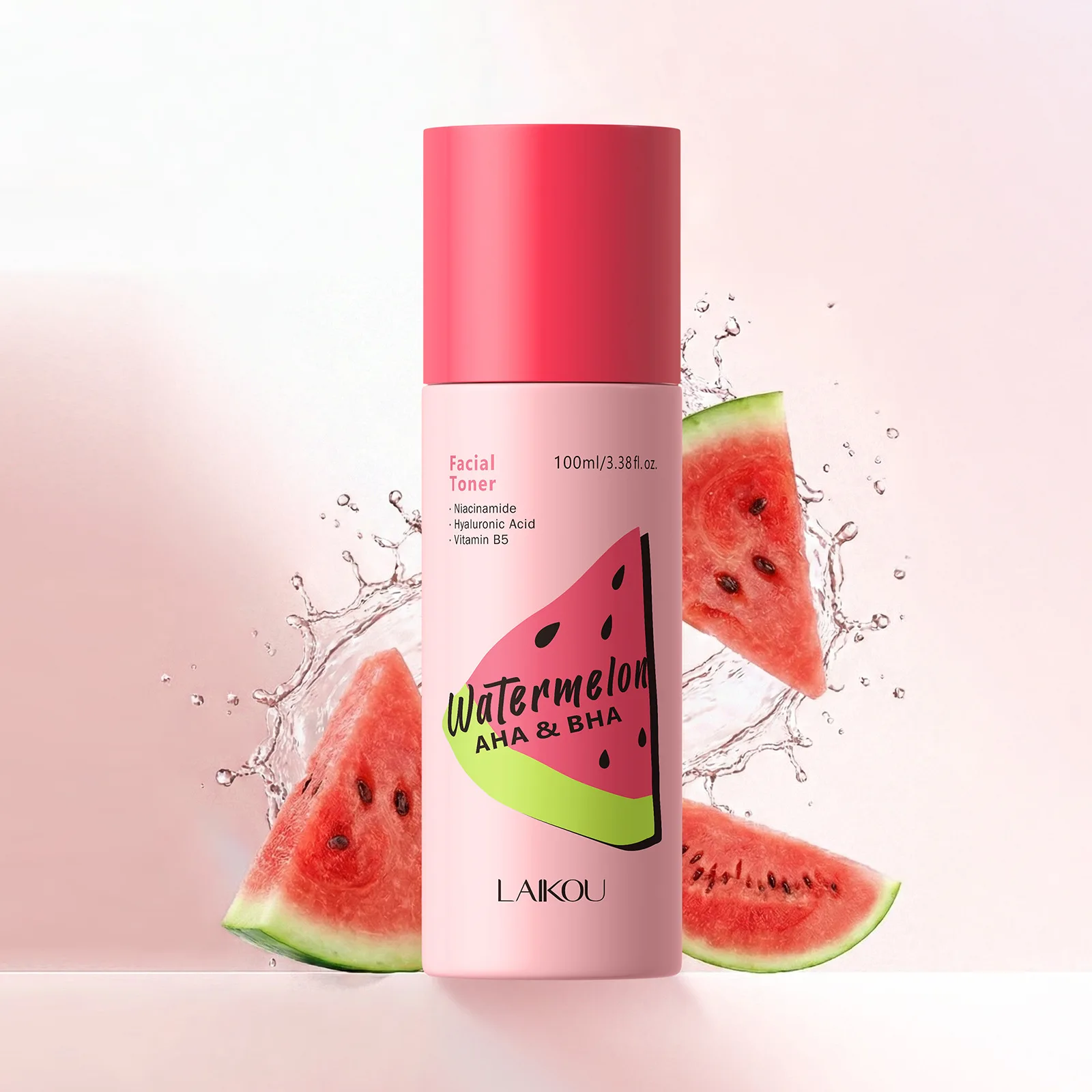 

LAIKOU Salicylic Acid Toner 100ml Watermelon Pore Minimizer Oil Control Exfoliating Face Care Daily Essential Brightening