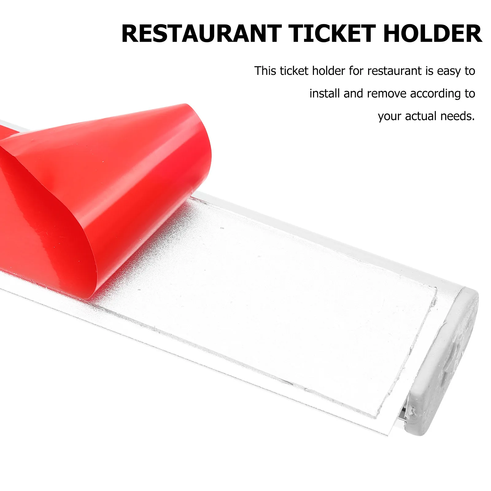 Kitchen Check Holder Aluminum Alloy Slide Ticket Rack for Restaurant Receipts Bills Menu Organization Easy Remove Install
