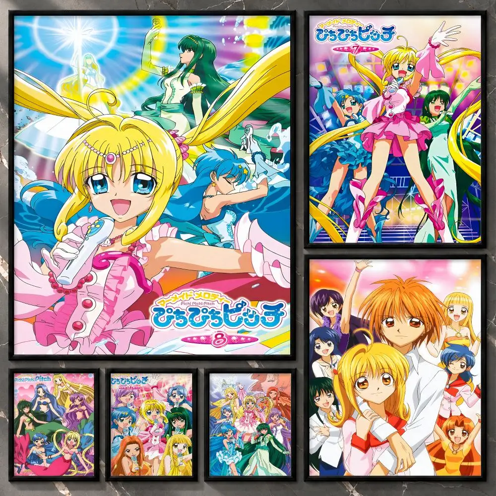 Adventure-Mangaart-Characterart Mermaid Melody Pichi Pichi Pitch Poster Aesthetic Unframed Wall Prints for Bedroom & Living Room