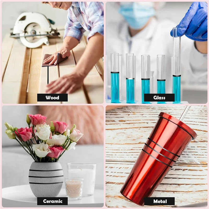 

A93E-12PCS Whiteboard Tape, Black Pinstripe Tape, 3 Mm Width Pin Striping Tape, For Classroom,Conference Display (PET)