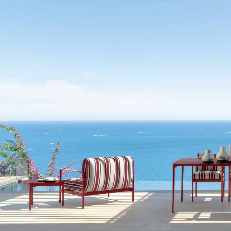 

-Outdoor Venice Design Patio Garden Sets Hotel Resort Fabric Cushions Metal Aluminum Frame Beach Chair