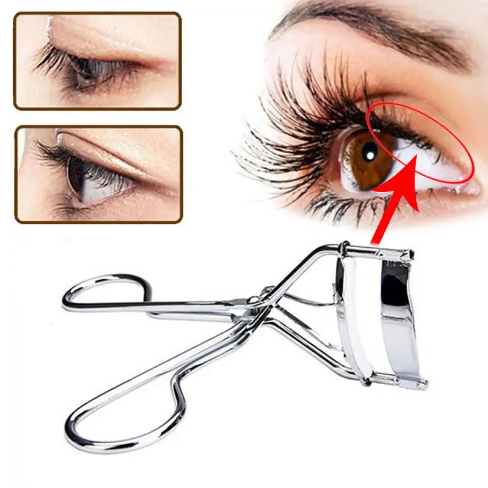 Eyelash Curler Clip Silicone Strip Professional Rose Gold Eyelash Curler Eye Lashes Curling Clip Cosmetic EyeMakeup Beauty Tools