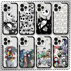 Funny The Nightmare Before Christmas Phone Case For iPhone 15 14 13 12 11 Mini Pro Max X XR XSMax 6S 6 7 8 Plus SE20 Clear Cover